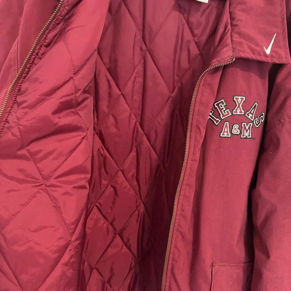 VINTAGE Nike Texas A&M Aggies Men's XXL Jacket Full Zip Quilted Football NCAA